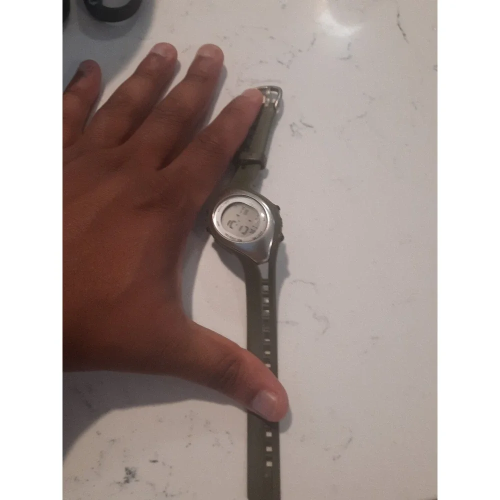 Nike Triax Watch Fly WK0006 Olive Green Digital Resin Backlight New Battery RARE